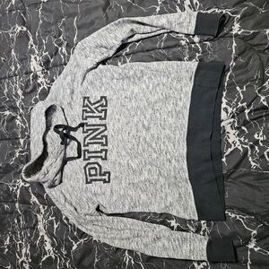 Gray and Black PINK Hoodie